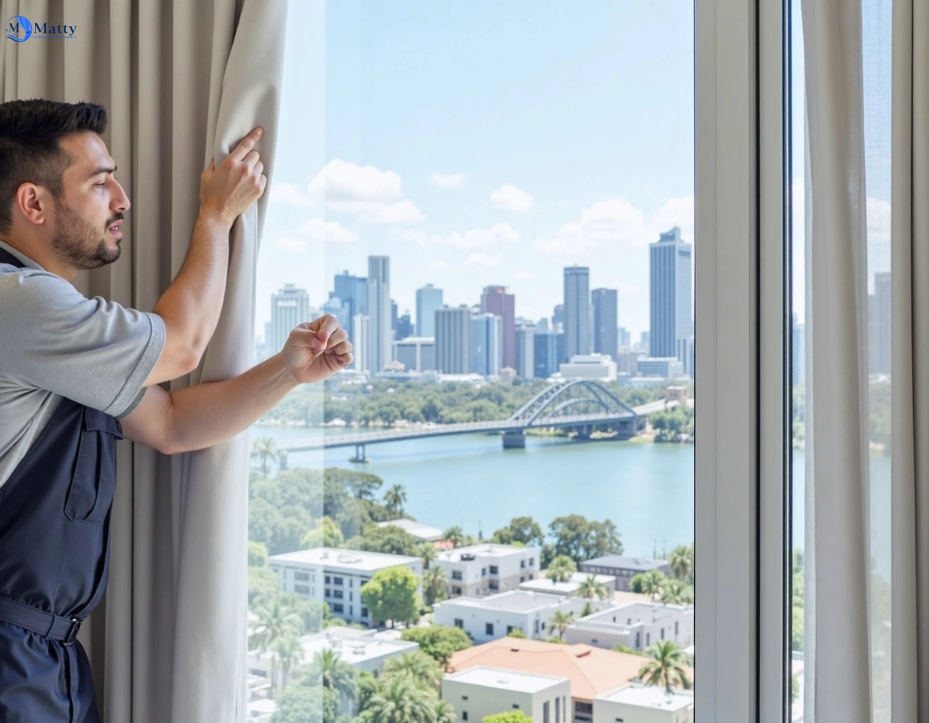 Professional curtain steam cleaning service millbrook-vic QLD by Matty Curtain Cleaning